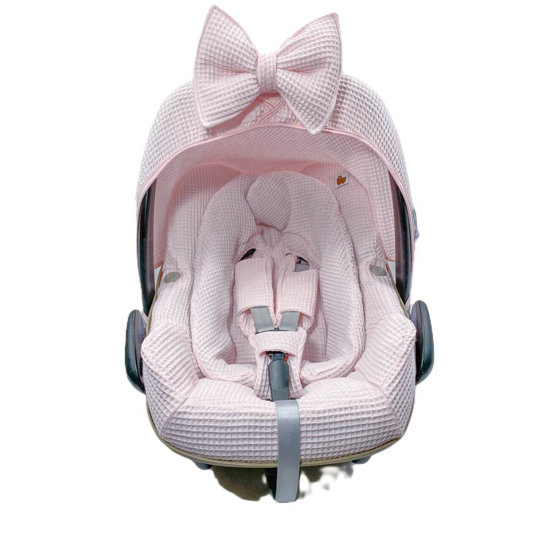 Maxi Cosi hoes Pebble Plus Lulu lichtroze wafel babyroze